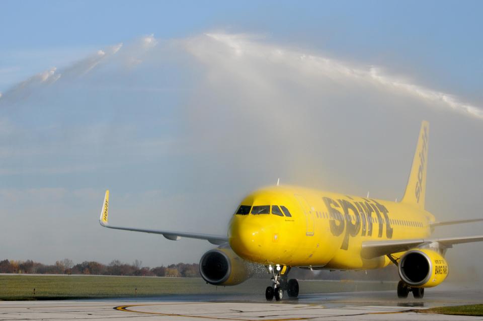 Spirit Airlines began regular service at the Akron-Canton Airport in 2016. (CantonRep.com / Julie Vennitti)