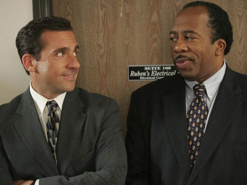 Steve Carell and Leslie David Baker in 'The Office' (NBC)