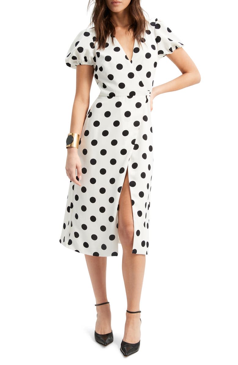 Devyn Dot Faux Wrap Dress