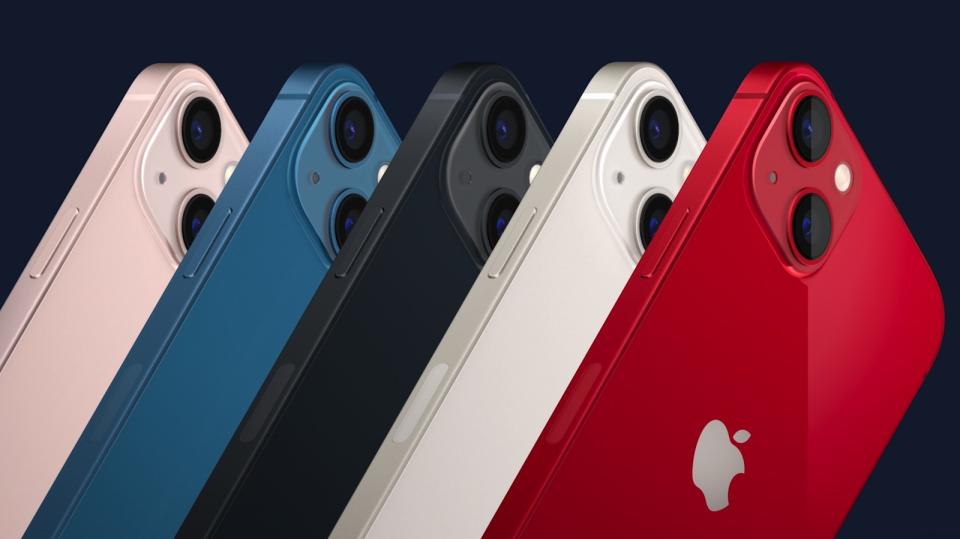 All of Apple’s new color options for the iPhone 13. - Credit: Apple