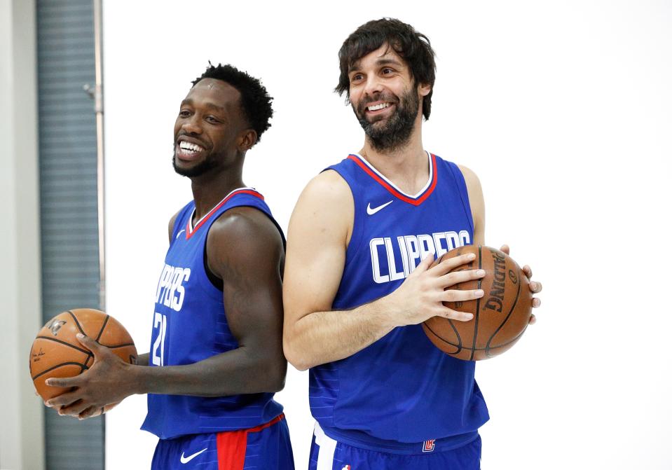 This isn’t the first time Patrick Beverley and Milos Teodosic have been teammates. (Getty Images)