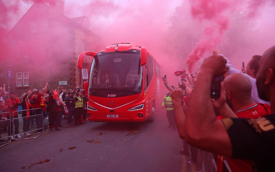 Liverpool team bus arrives - Alex Livesey/Getty Images