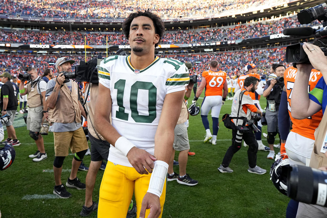 Packers quarterback Jordan Love is headed the wrong direction, and it may force Green Bay to change its approach to the position in 2024. (AP Photo/Jack Dempsey)