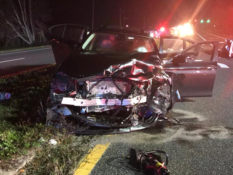 FHP officials said Shawn St. Lawrence was driving this vehicle that was involved in a two-vehicle crash where a woman was killed in January 2019.