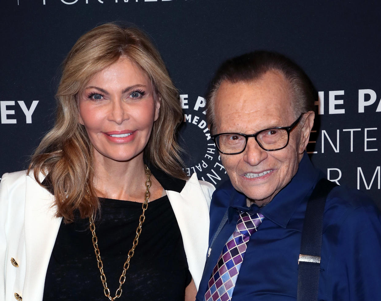 BEVERLY HILLS, CA - AUGUST 01:  Shawn King (L) and TV host Larry King attend A Special Evening With Dionne Warwick: Then Came You presented by The Paley Center for Media at The Paley Center for Media on August 1, 2018 in Beverly Hills, California.  (Photo by David Livingston/Getty Images)