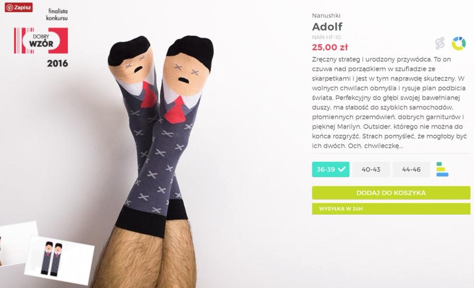 Diese Socken verkauft ein polnisches Unternehmen im Internet (Bild: Twitter/Auschwitz Memorial)