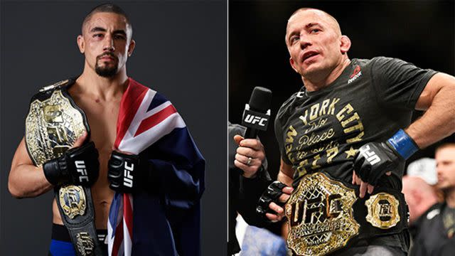 Whittaker is hoping to fulfil a dream by fighting GSP. Pic: Getty