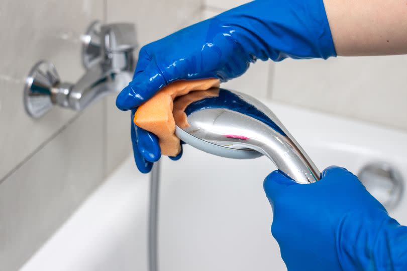 Cleaning the shower