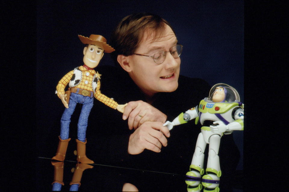 THE CREATERS AND DIRECTORS OF THE FILM 'TOY STORY' (Photo by Eric Robert/Sygma/Sygma via Getty Images)