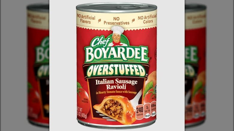 can of Chef Boyardee ravioli