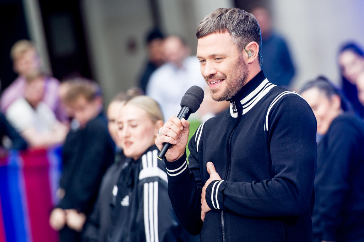 Will Young performs live on the BBCs 'The One Show' on the evening of the launch of his new album ‘Lexicon’ in the courtyard at BBC Broadcasting House on June 21, 2019 in London, England. (Photo by Ollie Millington/Getty Images)