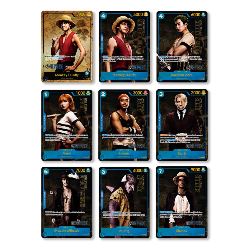 All live-action One Piece cards will be based on existing cards so players can use them if they want. <p>Bandai Namco</p>