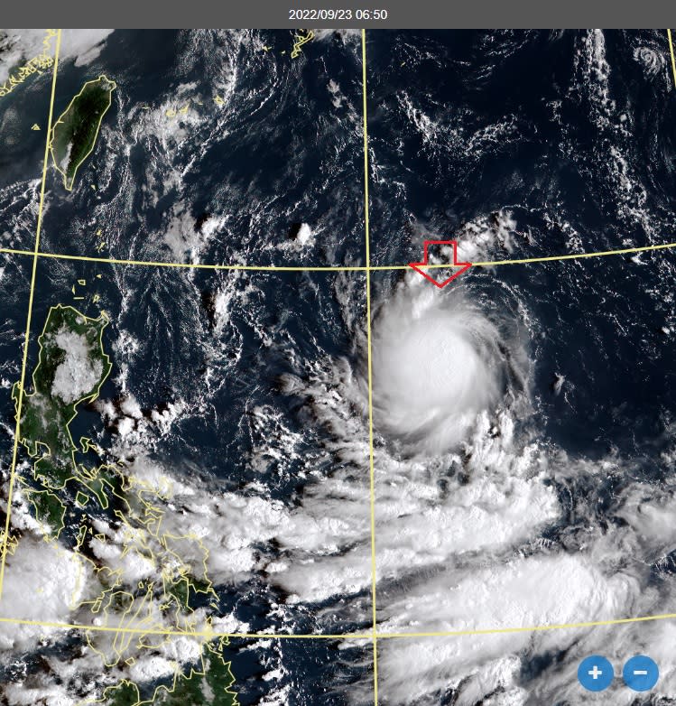 鄭明典指出，TD19已具有小颱風的雛型。（圖／翻攝自鄭明典臉書）