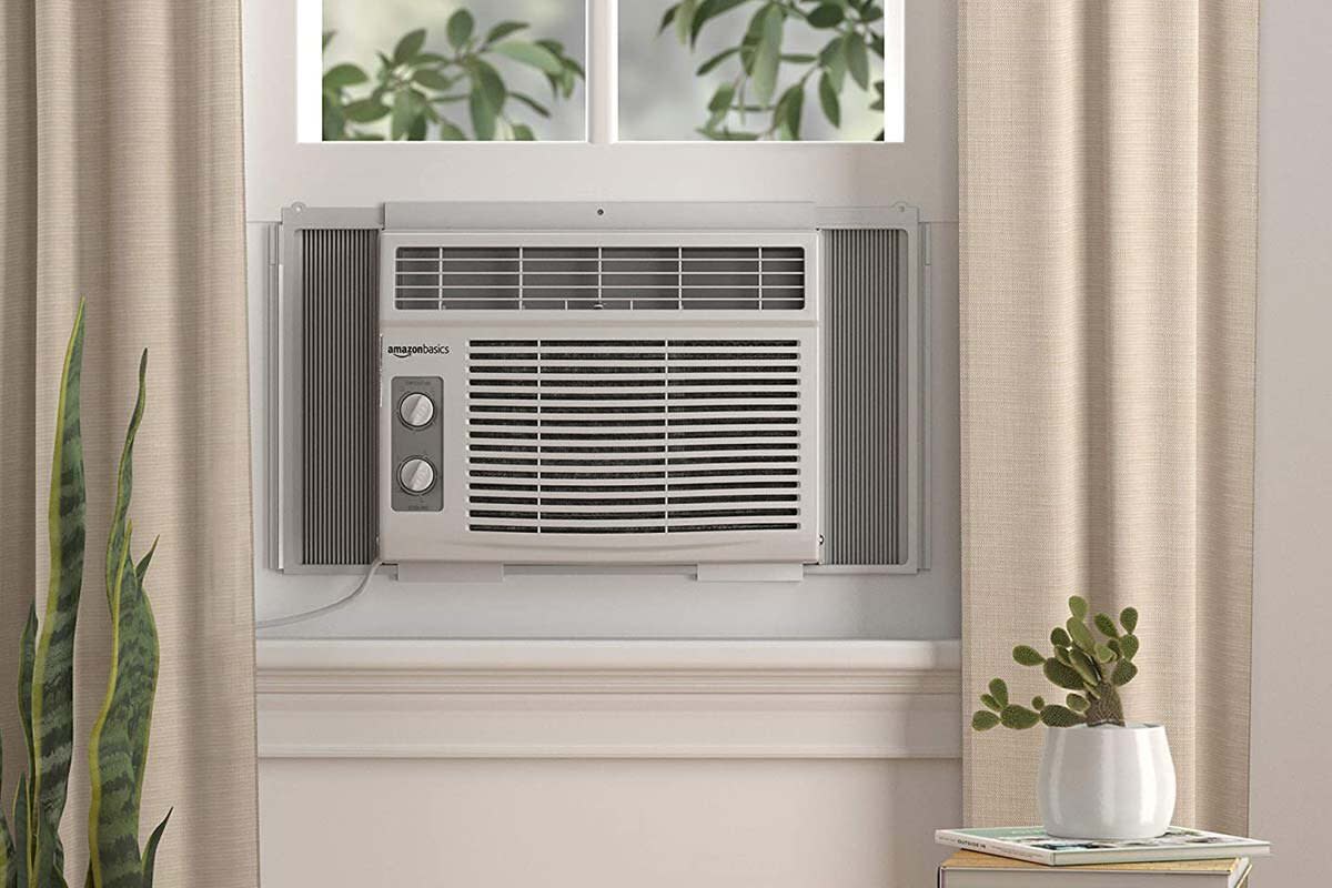 Amazon Basics Window-Mounted Air Conditioner with Mechanical Control