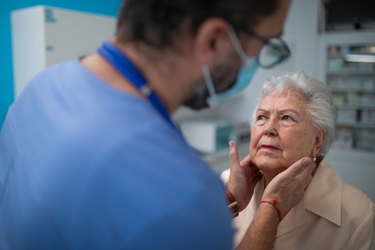 Senior woman being checked by endocrinologist in clinic. Cases of invasive group A streptococcus are rising in Canada and globally. (Getty Images)