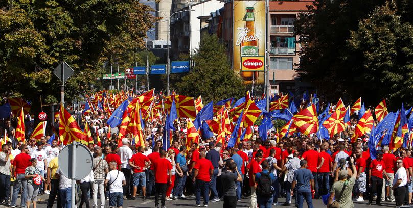 AP Photo/Boris Grdanoski