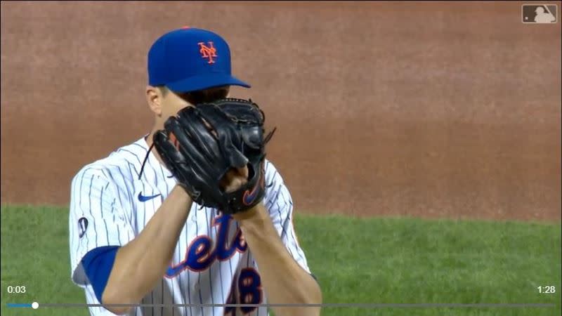 狄格隆（Jacob deGrom）7局飆14K吞敗。（圖／翻攝自MLB官網）