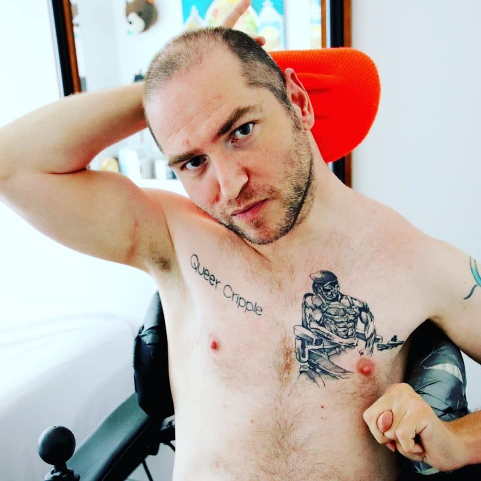 Andrew Gurza starred in his first adult film to "help shift a long-standing narrative that gay men with disabilities aren&rsquo;t sexual ― or deserving of or even interested in having hot sex." (Photo: Courtesy of Graham Isador (2019))