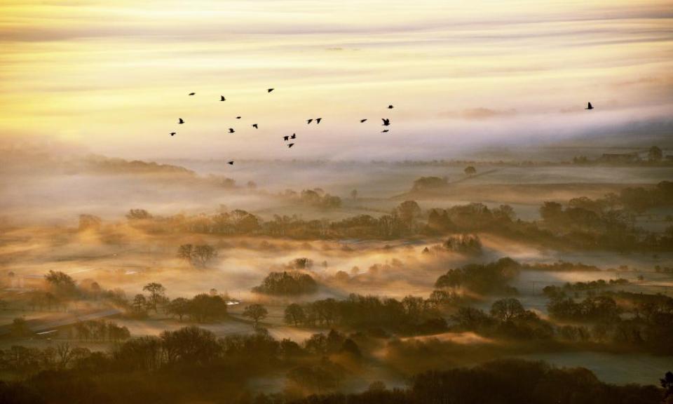 An autumnal view from the Malvern Hills.