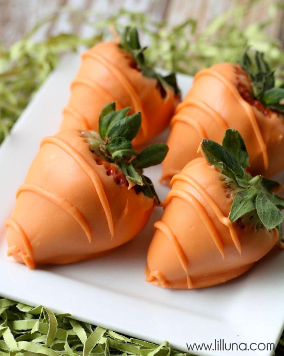 Chocolate Covered Strawberry "Carrots"