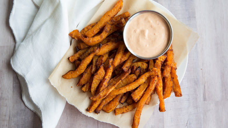 butternut squash fries with dip 