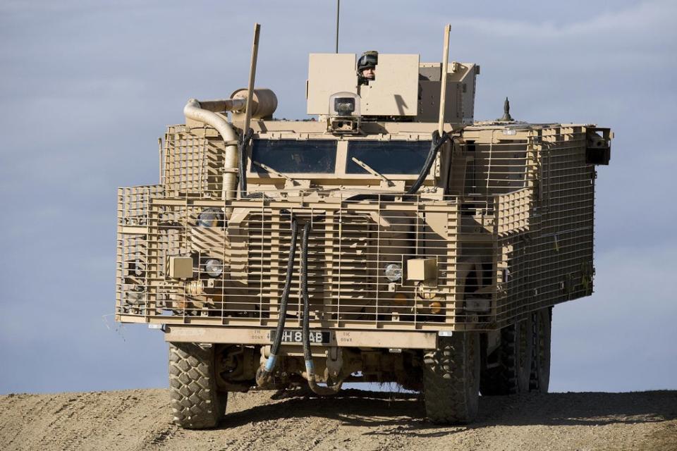 The Prime Minister has promised to send Ukraine the Mastiff, which can be used as a reconnaissance or patrol vehicle (Ministry of Defence handout/PA) (PA Media)