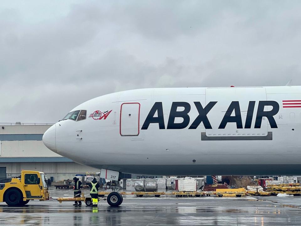 ABX converted Boeing 767-300 freighter tour at New York-JFK airport in January.