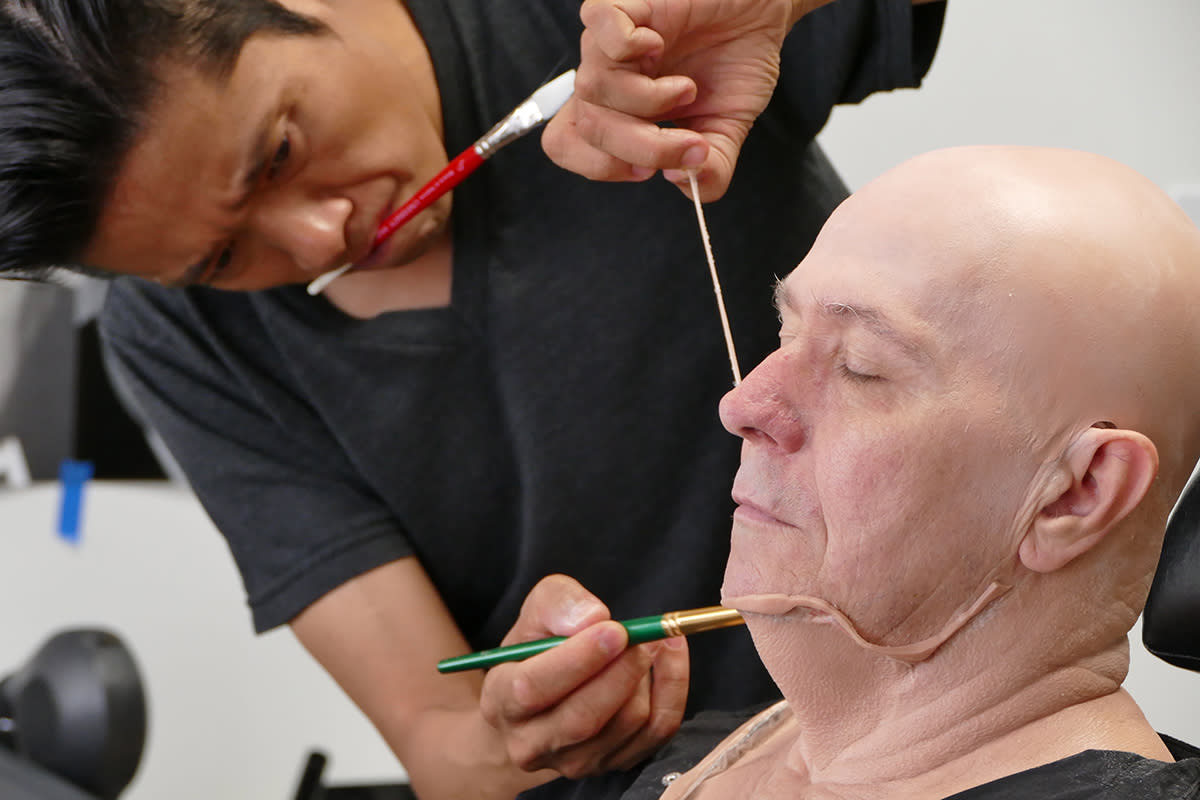 Kazuhiro Tsuji working on Gary Oldman (Photo: HBO Asia)