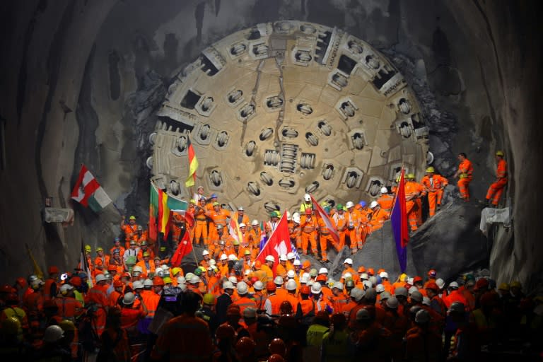 Constructing the 57-kilometre (35-mile) rail tunnel took just over 12 billion Swiss francs ($12 billion, 11 billion euros) and some 2,400 workers, according to Swiss government statistics