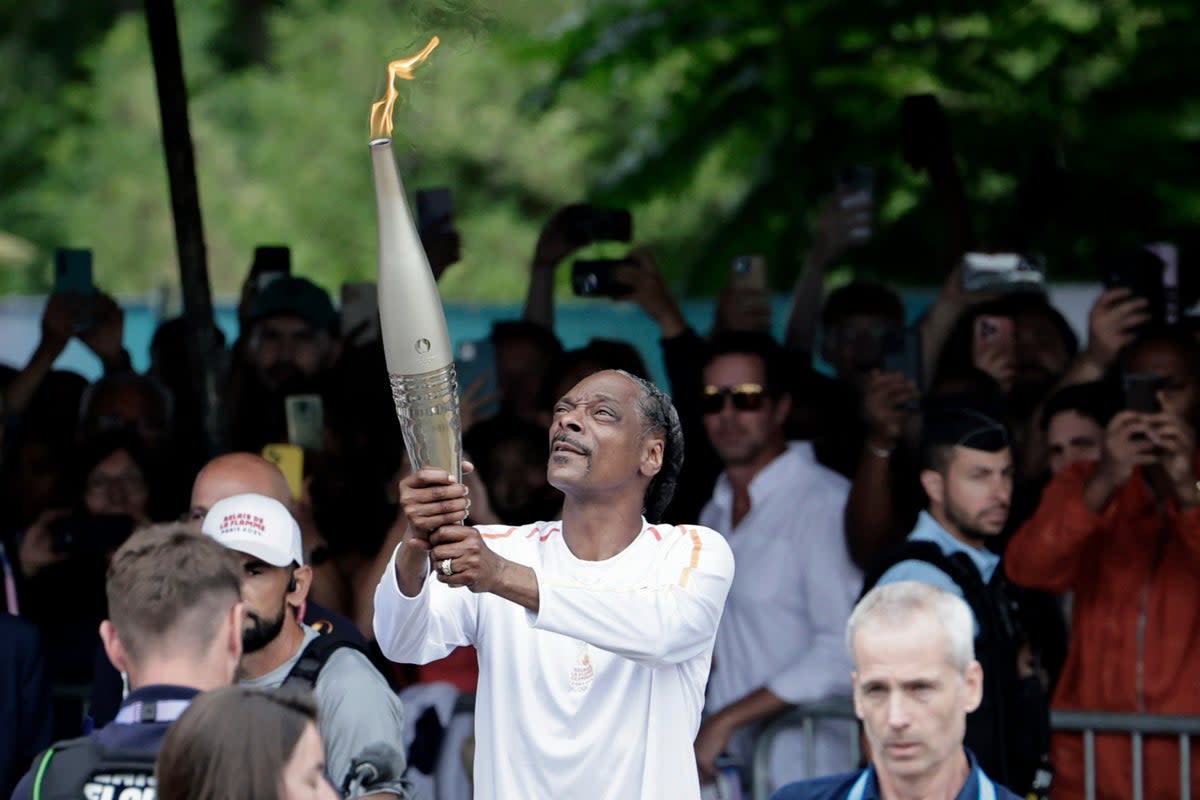 Snoop Dogg carried the Olympic torch through Paris  (Getty Images)