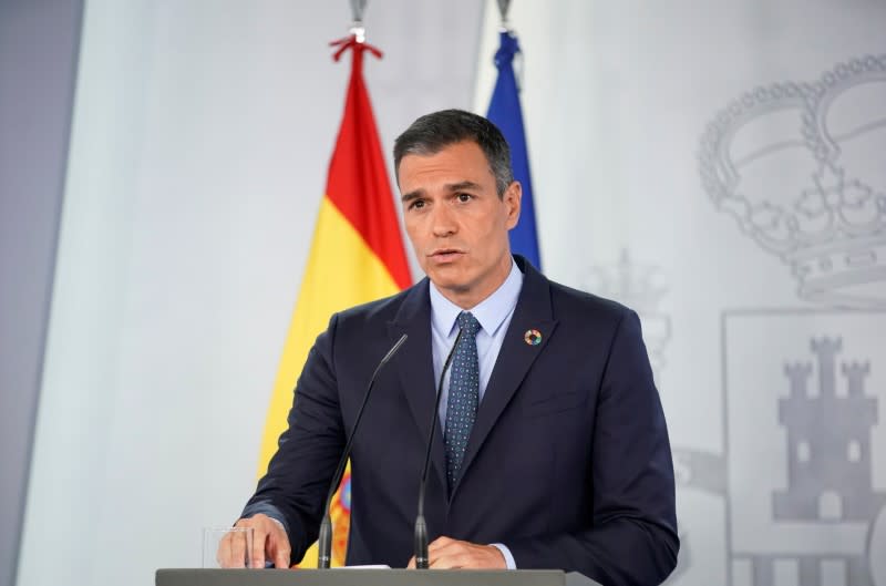 FOTO DE ARCHIVO: El presidente del Gobierno español, Pedro Sánchez, en Madrid