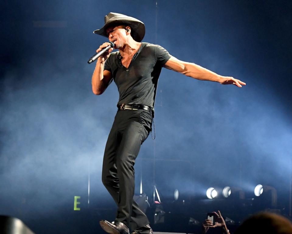 Country music star Tim McGraw collapsed on stage Sunday in Ireland after apparently suffering from dehydration. (Photo: Kevin Winter via Getty Images)