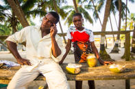 February 4: Coconut water sellers in Nigeria by <a href="http://www.flickr.com/photos/94665858@N00/12050663413" rel="nofollow noopener" target="_blank" data-ylk="slk:Devesh Uba;elm:context_link;itc:0;sec:content-canvas" class="link ">Devesh Uba</a>. There are several beaches in Nigeria and I have seen a couple of them. Though the beaches differ in a lot of ways but one thing remains common...these super friendly and always smiling coconut water sellers from the beach villages