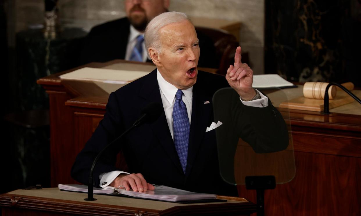 <span>Joe Biden delivers the State of the Union address on 7 March.</span><span>Photograph: Chip Somodevilla/Getty Images</span>