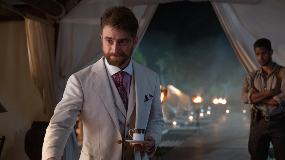 Daniel Radcliffe plays a treasure-hunting billionaire in adventure blockbuster 'The Lost City'. (Kimberley French/Paramount)