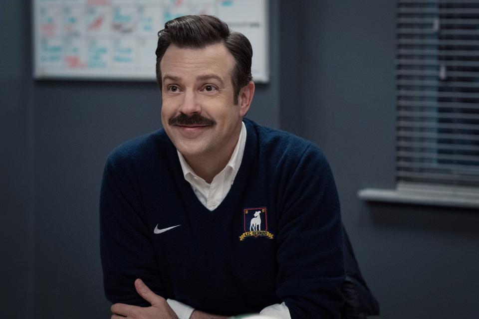 Jason Sudeikis as Ted Lasso in "Ted Lasso."