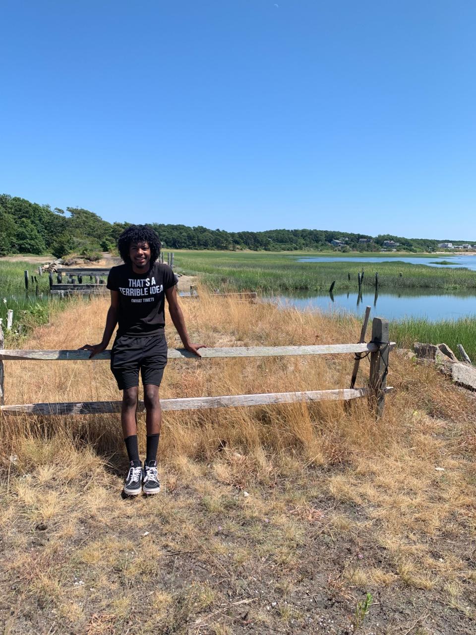 College biology student Tyvonta Johnson, 22, of Baltimore, Maryland, studied piping plovers this summer along the outermost shores of Cape Cod as part of the Woods Hole Partnership Education Program.