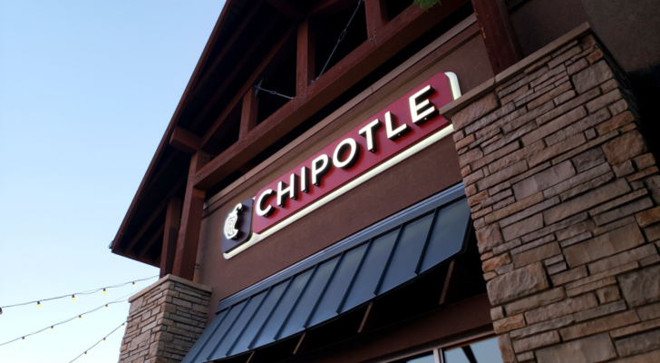 Chipotle - Sign on building, CMG stock