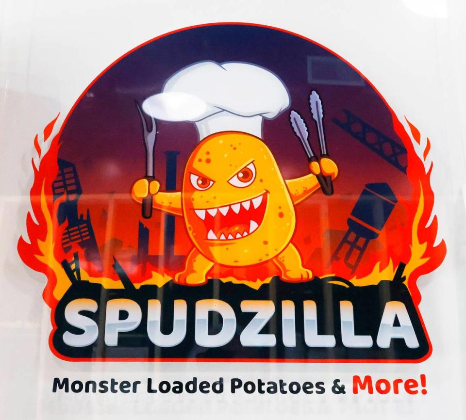 Mak Son, the owner of Spudzilla Monster Loaded Potatoes & More in Columbus, Georgia, designed this logo for the restaurant.