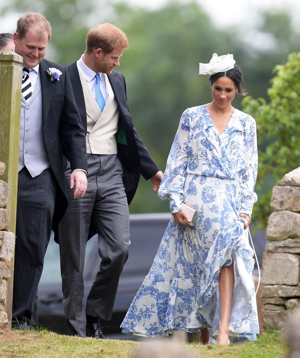 Meghan Markle and Prince Harry arriving for the wedding of Celia McCorquodale in Stoke Rochford, Lincolnshire on June 16th - Geoff Robinson Photography