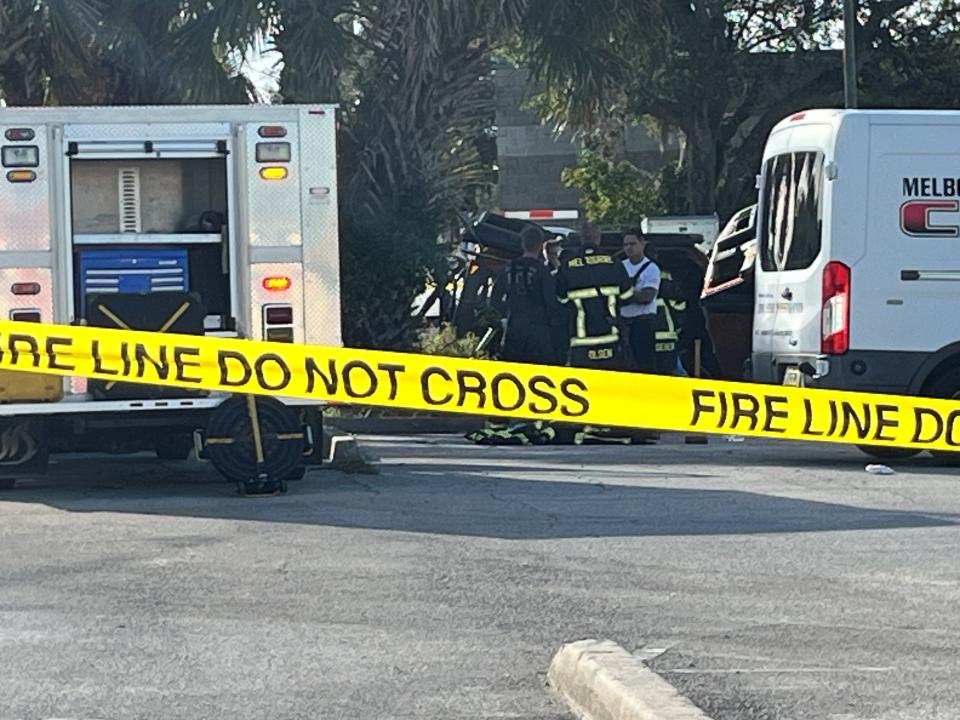 Four people were injured in a collision between a Brightline passenger train and a crossover-style sport utility vehicle in south Melbourne.