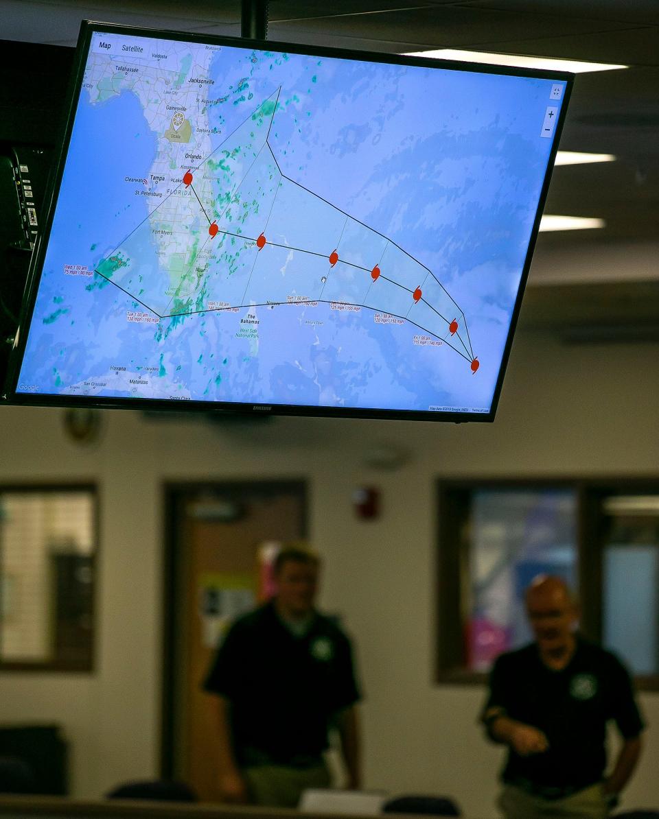 Marion County emergency officials monitor Hurricane Dorian in 2019.