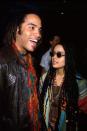 <p>Lenny Kravitz and <em>The Cosby Show </em>actress Lisa Bonet <a href="http://www.huffingtonpost.com/2013/06/01/lenny-kravitz-lisa-bonet-divorce_n_3368400.html" rel="nofollow noopener" target="_blank" data-ylk="slk:eloped;elm:context_link;itc:0;sec:content-canvas" class="link ">eloped</a> in Las Vegas in 1987, on Bonet's 20th birthday. They had a daughter named Zoë in 1988 before they eventually divorced in 1993. <br></p>