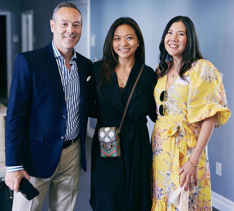 Frank Smith, president and CEO of AFG/Walden Media (l), screenwriter Adele Lim, and Naia Cucukov, AFG/Walden Media executive vp of development and production. - Credit: Courtesy of Brandon Kidd