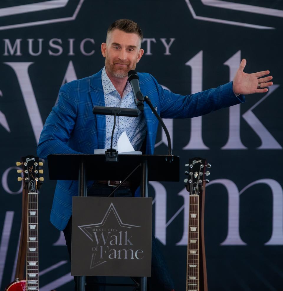 ESPN personality Marty Smith, Music City Walk of Fame induction ceremony, May 4, 2023