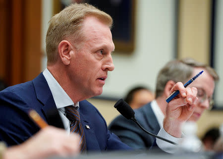 Acting U.S. Secretary of Defense Patrick Shanahan testifies to the House Armed Forces Committee on Capitol Hill in Washington, U.S., March 26, 2019. REUTERS/Joshua Roberts