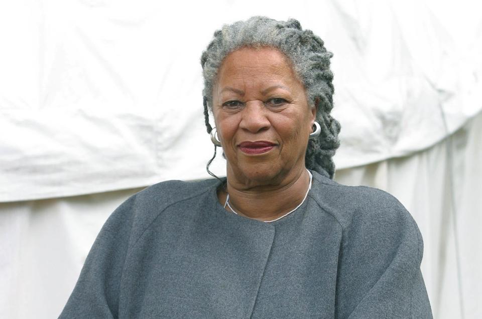 Toni Morrison standing for the camera