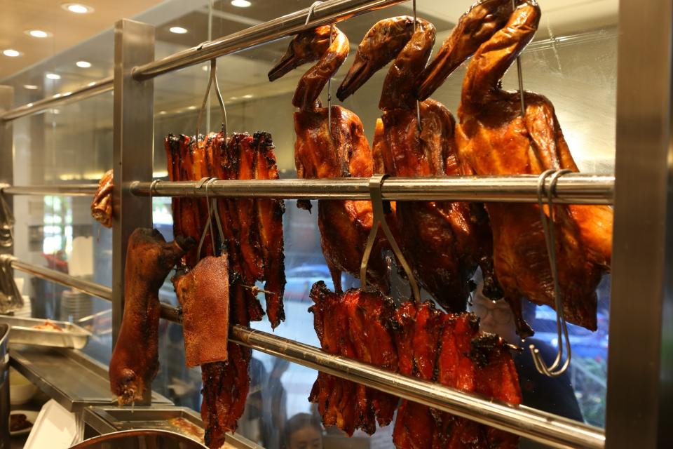 Kam’s meat galore: roast duck, roast pork, 'toro' char siu and suckling pig