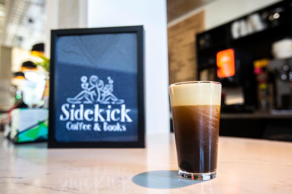 Sidekick Coffee & Books serves nitro cold brew in University Heights, Iowa.