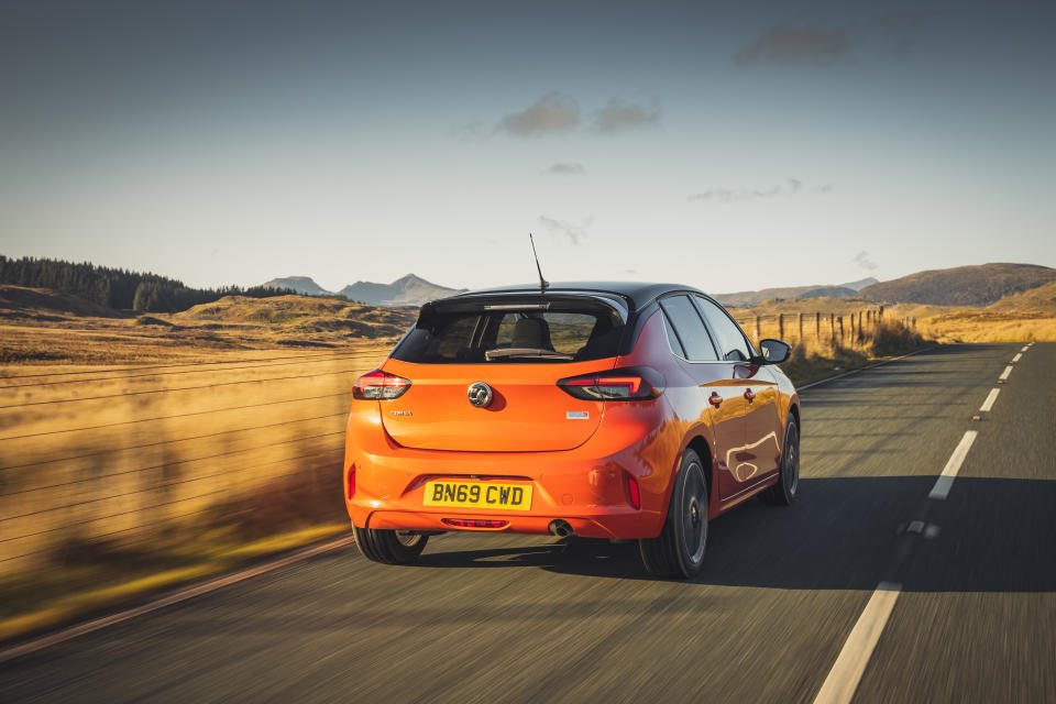 The rear of the car gives the impression of a much wider car